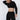 Cozy cropped sweatshirt black -JUV Activewear 