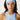 Headband light blue in model front view - JUV 