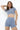 Flexy short sleeved crop blue to front view - JUV 