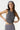 Sleek Tank Top gray in model front view - JUV