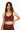 Tighty bra red wine in model front view - JUV